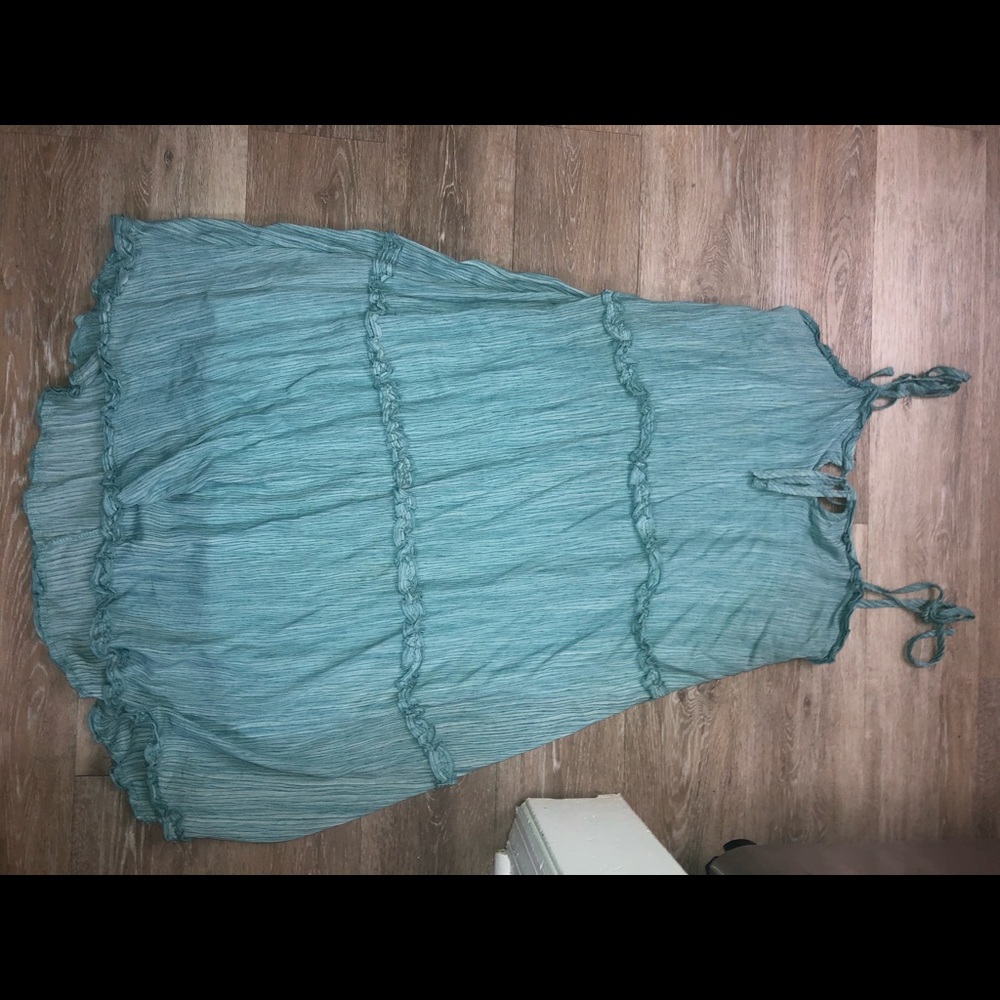 Teal midi dress